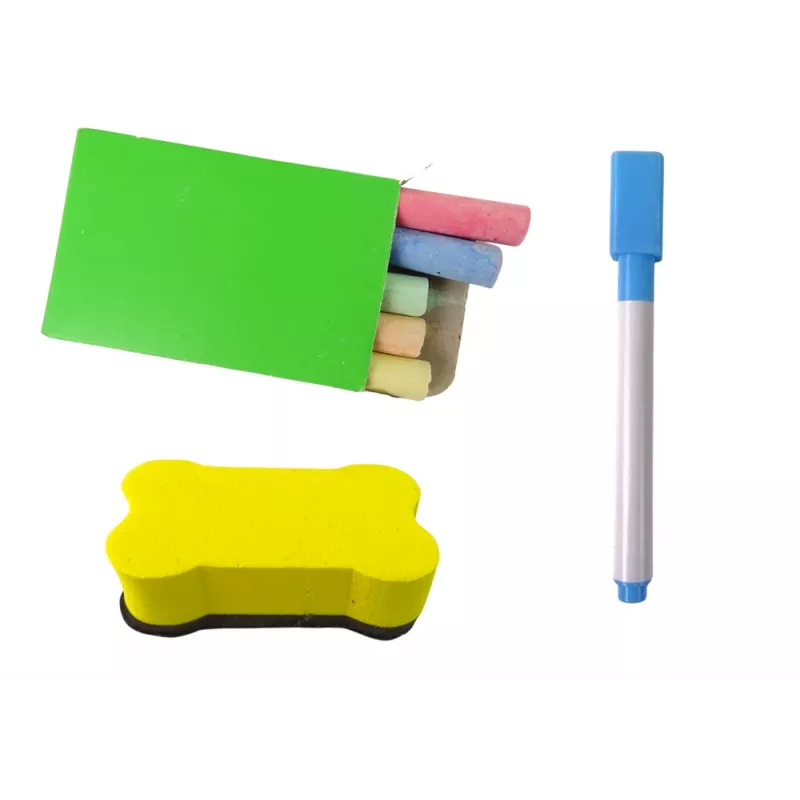 LEAN TOYS Drewniana Tablica Edukacyjna 2w1 Magnetyczno-Kredowa z Akcesoriami Tabliczka Mnożenia Alfabet