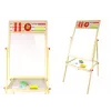 LEAN TOYS Drewniana Tablica Edukacyjna 2w1 Magnetyczno-Kredowa z Akcesoriami Tabliczka Mnożenia Alfabet