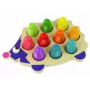 LEAN TOYS Drewniany Edukacyjny Jeżyk z 10 Kolorowymi Kołeczkami