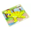 LEAN TOYS Drewniana Układanka Dinozaur Stegozaur Żółty
