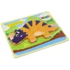LEAN TOYS Drewniana Układanka Dinozaury Triceratops Ankylozaur Pomarańczowy