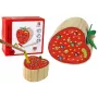 LEAN TOYS Drewniana Gra Magnetyczna Truskawka Łap Robaka