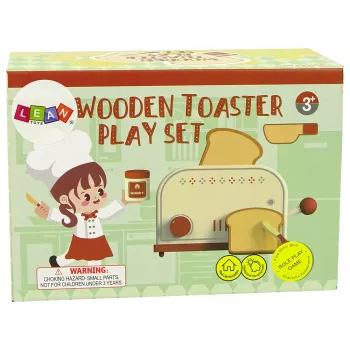 LEAN TOYS Drewniane akcesoria do tostera Śniadanie Kuchnia Dla dzieci