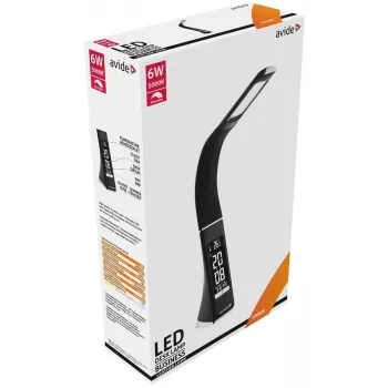Avide LED Lampa Biurkowa Kalendarz Biznesowy Czarny 6W