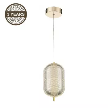 Lampa wisząca LED A2360-1C złota | 6W zintegrowana dioda LED | 480lm ciepła biel