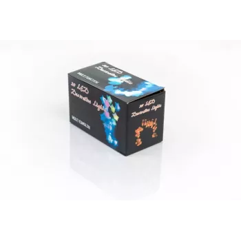 Lampka LED łańcuchowa z dzwoneczkami, 20 ciepłych białych diod LED, 2,5 m, na baterie, złota