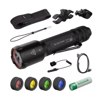 Zestaw myśliwski Ledlenser TAC6R Black z twardym etui