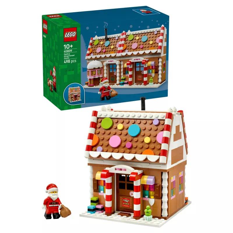 LEGO 40809 sezonowy zestaw świąteczny domek z piernika (136 elementów, wiek 7+)
