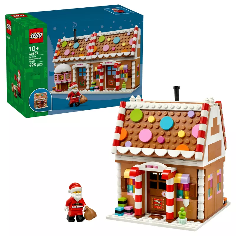 LEGO 40809 sezonowy zestaw świąteczny domek z piernika (136 elementów, wiek 7+)