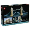 LEGO Architecture 21067 Zestaw konstrukcyjny Tower Bridge (1176 elementów) - kultowy model londyńskiego zabytku