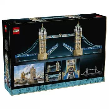 LEGO Architecture 21067 Zestaw konstrukcyjny Tower Bridge (1176 elementów) - kultowy model londyńskiego zabytku