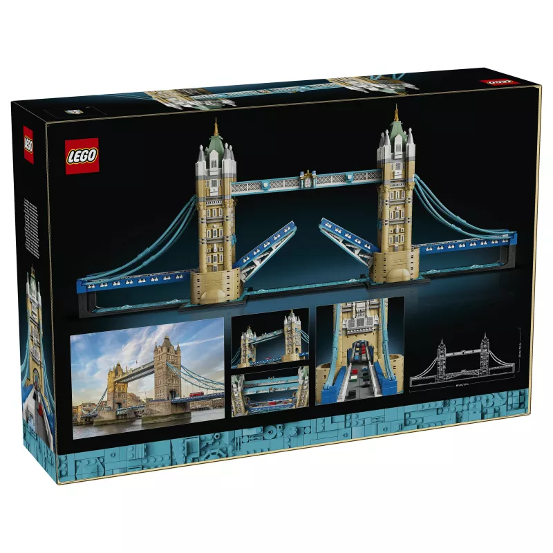 LEGO Architecture 21067 Zestaw konstrukcyjny Tower Bridge (1176 elementów) - kultowy model londyńskiego zabytku