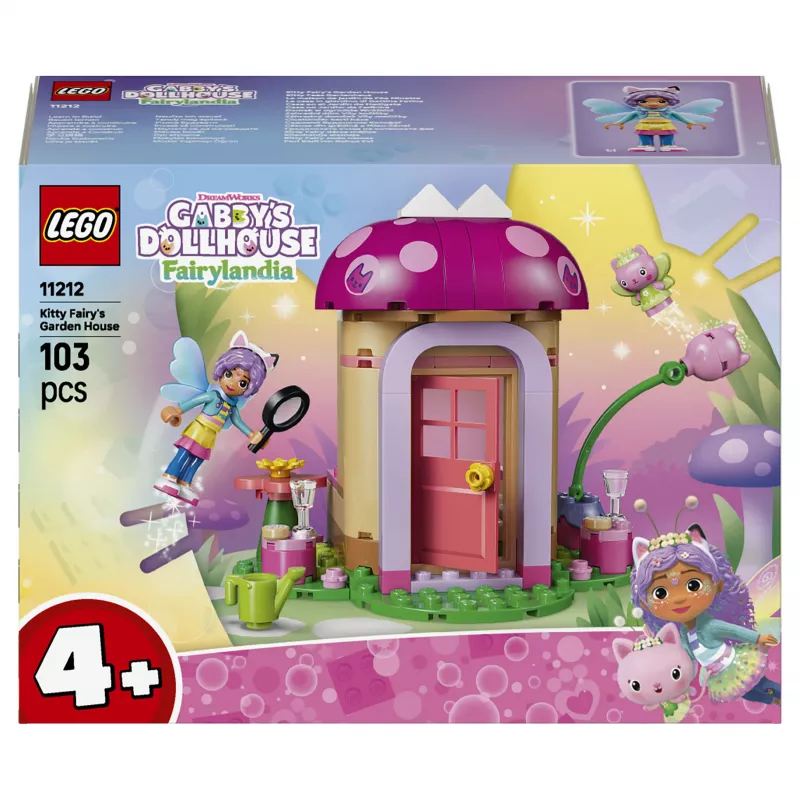 LEGO Gabby's Dollhouse Domek Ogrodowy Kociej Wróżki 11212 Zestaw Konstrukcyjny dla Dzieci 4+ (130 Elementów)