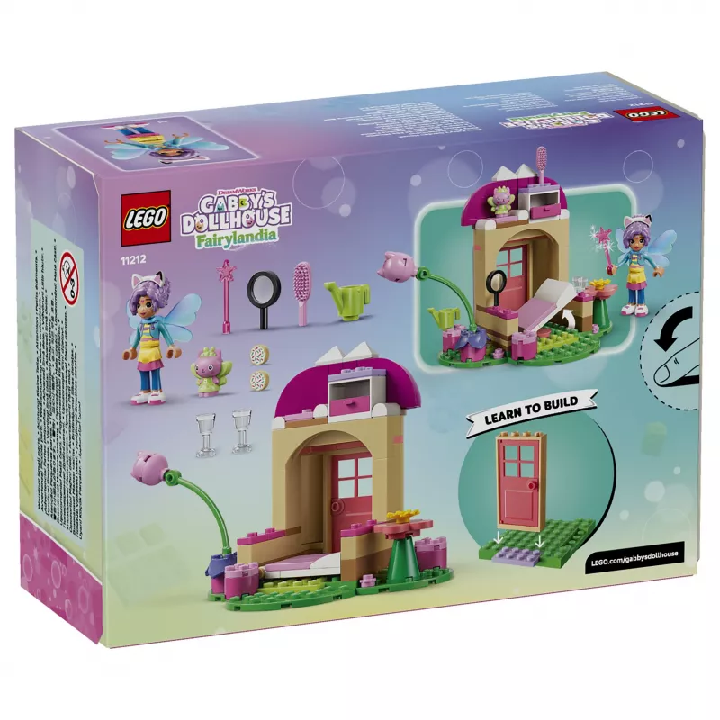 LEGO Gabby's Dollhouse Domek Ogrodowy Kociej Wróżki 11212 Zestaw Konstrukcyjny dla Dzieci 4+ (130 Elementów)