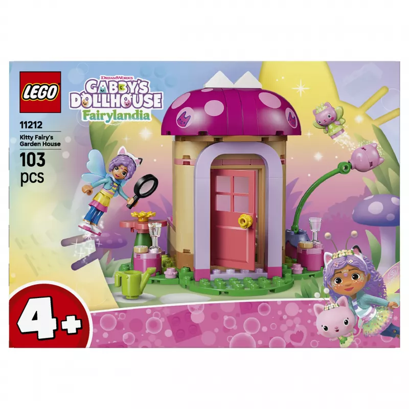 LEGO Gabby's Dollhouse Domek Ogrodowy Kociej Wróżki 11212 Zestaw Konstrukcyjny dla Dzieci 4+ (130 Elementów)