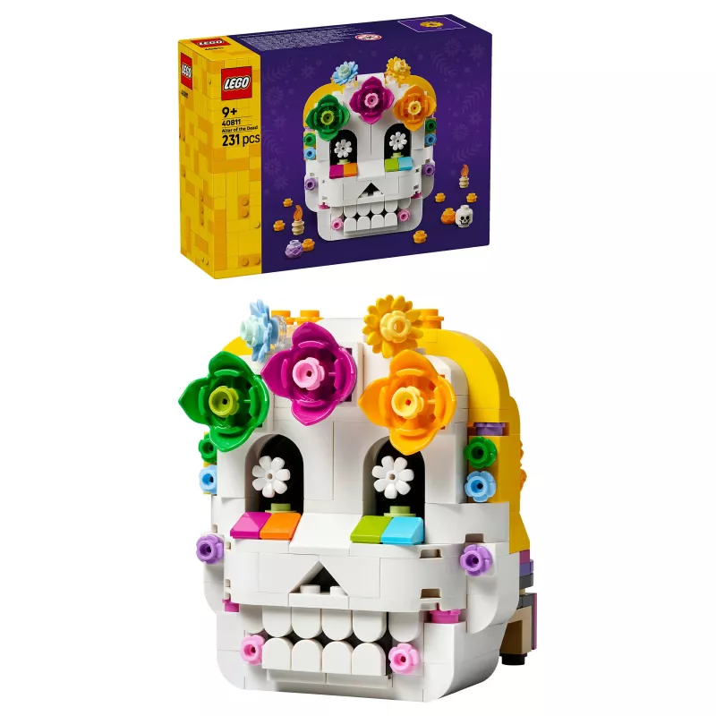 LEGO Iconic 40811 Altar of the Dead – 170 elementów, 2 minifigurki, dekoracja na Dzień Zmarłych, kolekcjonerski zestaw konstrukcyjny