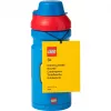 LEGO Iconic Butelka do picia 390 ml Niebieska z silikonowym ustnikiem i półprzezroczystą nakrętką
