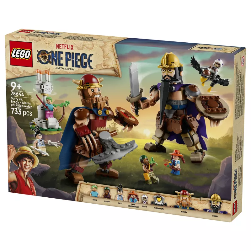 Zestaw konstrukcyjny LEGO One Piece 75644 Dorry vs. Brogy - Giants of Little Garden (1500 elementów, 3 minifigurki, wiek 10+)