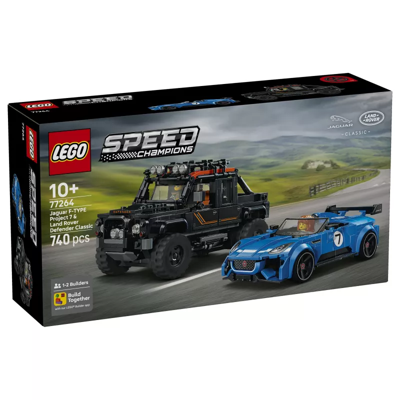 LEGO Speed Champions 77264 Jaguar F-TYPE Project 7 i Land Rover Defender Classic zestaw konstrukcyjny