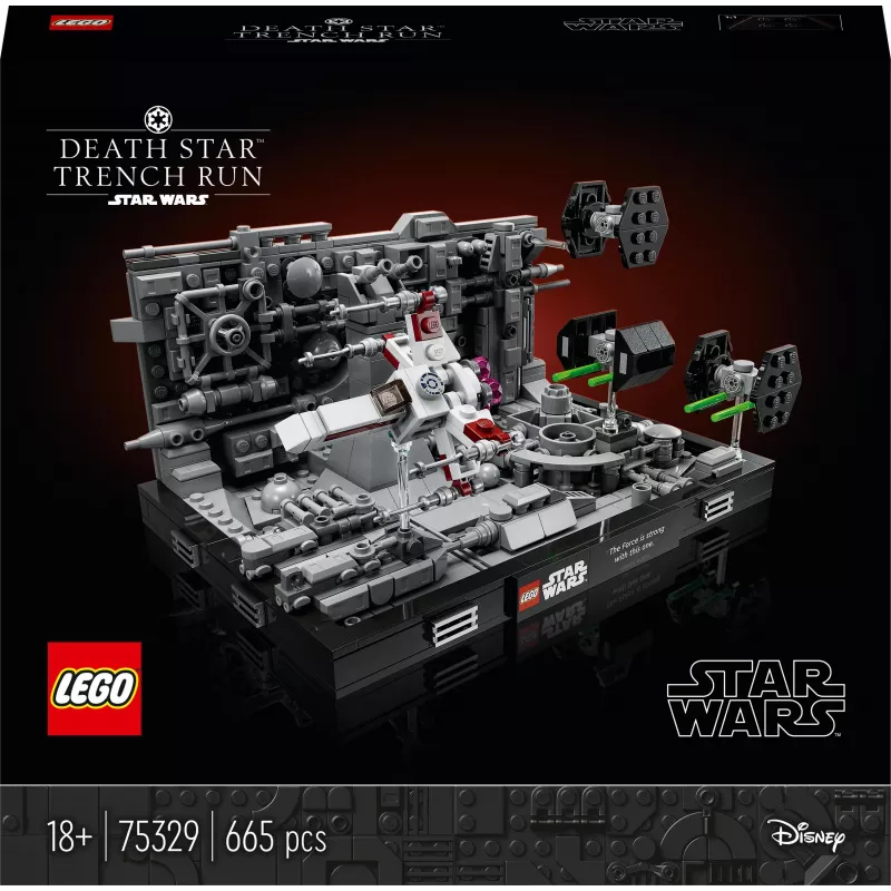 LEGO Star Wars Death Star Trench Run Diorama (75329) – zestaw konstrukcyjny 665 elementów dla dorosłych