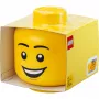 LEGO Storage Head Happy Boy Duży Żółty 8.5L Pojemnik do przechowywania w kształcie głowy minifigurki z polipropylenu (40320820)