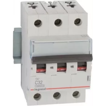 Legrand TX3 Miniaturowy Wyłącznik Nadprądowy MCB C 32A 3-biegunowy 10kA 400V AC 3 moduły 404225