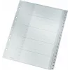LEITZ 1284 A4 Extra Wide Numbered Index Dividers 1-20, szary, 20-częściowy, polipropylen, 0,12 mm, z zapisywalną kartą tytułową 1284-00