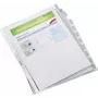 LEITZ A4 10-częściowe przekładki indeksujące, przezroczysty polipropylen, otwierane od góry, z zakładkami etykietami 4754-00-03