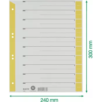 LEITZ A4 przekładki żółte 160 g/m² 25 sztuk 16523015