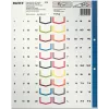 LEITZ A4 Extra Wide Blank Plastic Index Dividers, 20-Part, Universal Punching, Translucent White 1278-00-00