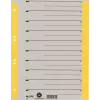 LEITZ A4 Extra Wide przekładki z tektury kraft, 230gsm, szare z żółtymi pustymi zakładkami, zestaw 10-częściowy 1652-00-15
