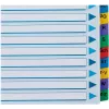 LEITZ A4 przekładki indeksujące Mylar A-Z, 26 zakładek, wielokolorowe, uniwersalne dziurkowanie, 160 g/m², 1 zestaw (100167)