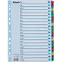 LEITZ A4 przekładki indeksujące Mylar A-Z, 26 zakładek, wielokolorowe, uniwersalne dziurkowanie, 160 g/m², 1 zestaw (100167)