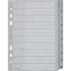 LEITZ A5 plastikowe przekładki indeksujące, numerowane 1-10, szare, 10-częściowe, polipropylen, 0,12 mm, z zapisywalną okładką 1285-00-00