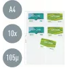 LEITZ Koszulka na Wizytówki na 16 Kart, A4, PP Przezroczysta, 0,11 mm, Boczne Otwarcie, Bezpieczna dla Archiwizacji (4758-30-03)