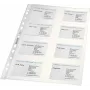 LEITZ Koszulka na Wizytówki na 16 Kart, A4, PP Przezroczysta, 0,11 mm, Boczne Otwarcie, Bezpieczna dla Archiwizacji (4758-30-03)