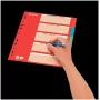 LEITZ przekładki kartonowe, puste zakładki, A4, 5-częściowe, wielokolorowe, 160 g/m², z czerwoną okładką do pisania 250 g/m² (4386-60-00)