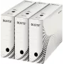 LEITZ easyboxx Pudełko archiwizacyjne białe, grzbiet 100 mm, tektura falista w 100% z recyklingu, podwójne skrzydełka zamykające, 25 szt. (6132-00-00)