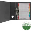 LEITZ wyjątkowo mocne przekładki kartonowe, gładkie, A5, 6-częściowe, szare 230 g/m², zapisywalna okładka z nadrukiem siatki 4355-00-85