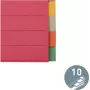 LEITZ Wyjątkowo mocne przekładki kartonowe, puste zakładki, A4, 10-częściowe, wielokolorowe, 230 g/m², karton barwiony w masie w 5 kolorach (4359-00-00)
