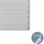 LEITZ Przekładki indeksowe Manila, numeryczne 1-12, A4 Extra Wide, szare, 12-częściowe, 100 gsm, dziurkowanie 80 mm, wzmocnione otwory 1233-00-85