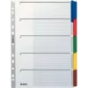 LEITZ przekładki indeksowe z kartonu wzmocnionego Mylarem, gładkie, A4, 5-częściowe, szare zakładki, 160 g/m², z zapisywalną kartą tytułową 4320-00-00