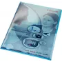 LEITZ Premium A4 Teczka na dokumenty, PVC, niebieska, 0,15 mm, otwarta od góry i z boku, bezpieczna dla archiwizacji, sztywna folia (4100-00-35)
