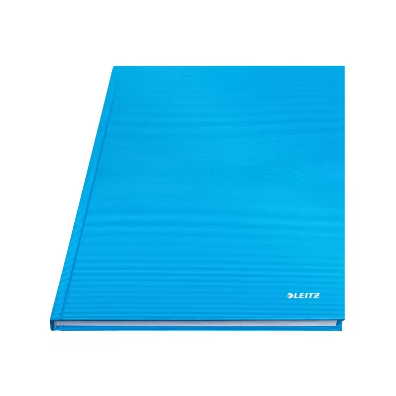 LEITZ Solid Notes A4 w linie czarny 80 kartek twarda oprawa szyty z gumką, uchwytem na długopis, zakładkami i wewnętrzną kieszenią 46640030