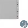 LEITZ Tauenpapier-Register, A-Z, A4, półwysokość, 20-częściowy szary, 100 g/m², dziurkowanie 80 mm, ze wzmocnieniem otworów (6095-00-85)