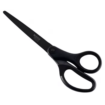 Nożyczki Leitz Titanium Quality 180 mm, ostrza ze stali nierdzewnej z powłoką tytanową, ergonomiczne uchwyty Soft-Grip, czarno-czerwone, do papieru i tkanin 5419-60-95