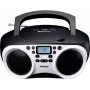 Lenco SCD-501 WH Przenośny odtwarzacz CD z Bluetooth, radiem FM, odtwarzaniem MP3 z USB, biało-czarny