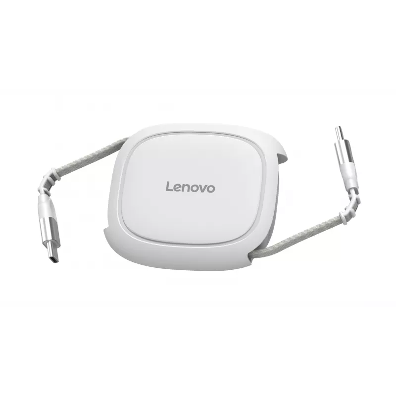 Lenovo 240W USB-C Przewód zwijany (Biały) – USB 3.2 Gen 1, 5A, 4K@60Hz, E-Marker