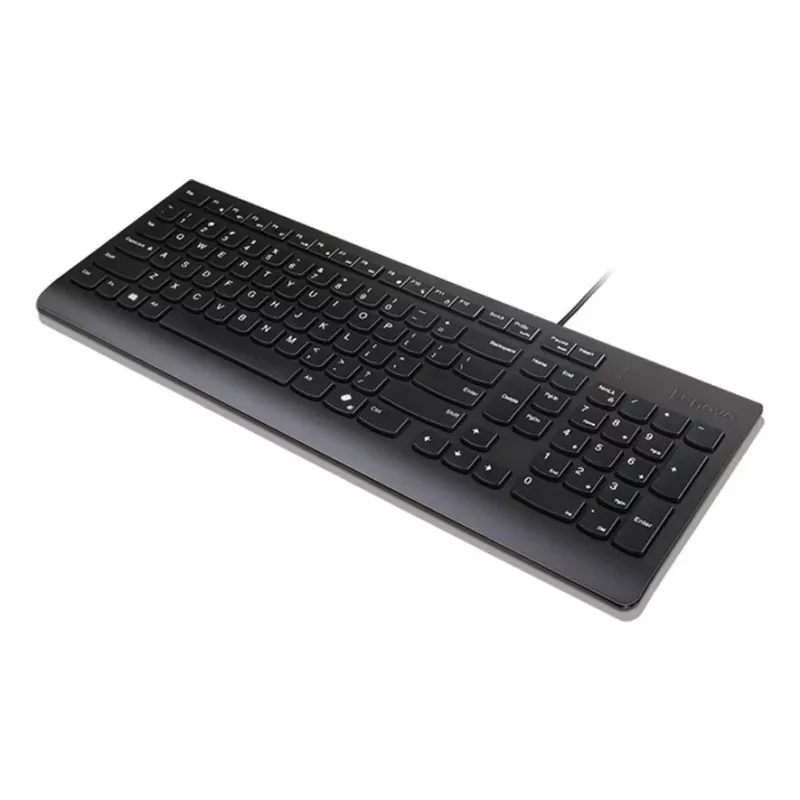 Klawiatura Lenovo Essential - układ 2.5-strefowy - przewodowa USB - QWERTZ - niemiecka - Raven Black