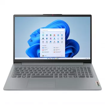 Lenovo IdeaPad Slim 3 15ABR8 Laptop, 15.6 inch FHD, AMD Ryzen 5 5625U, 8GB DDR4, 256GB SSD, Windows 11 Home, German Keyboard, Arctic Grey